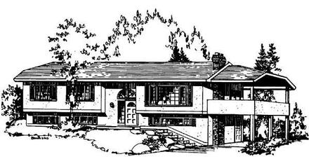 Contemporary Elevation of Plan 58847