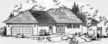 Ranch Elevation of Plan 58848