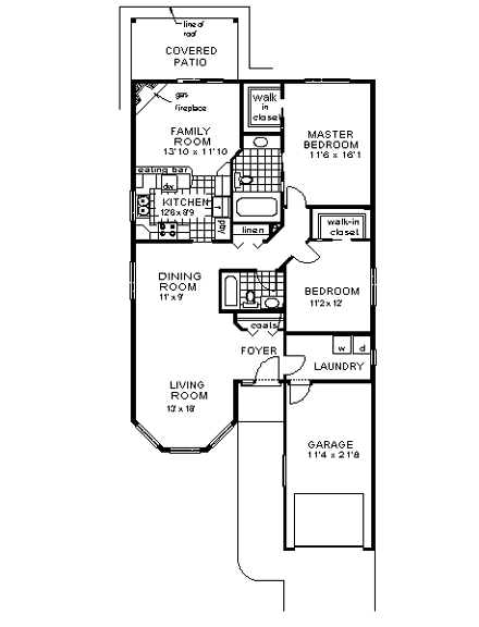 House Plan 58851 First Level Plan