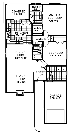 Florida Narrow Lot One-Story Level One of Plan 58852