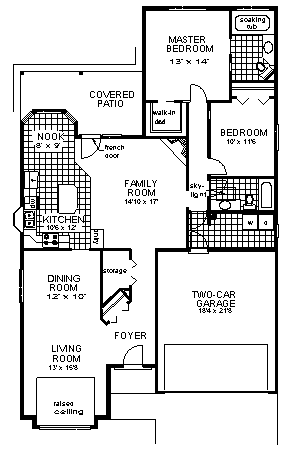 Florida Narrow Lot One-Story Level One of Plan 58854