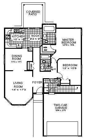 Florida One-Story Level One of Plan 58855