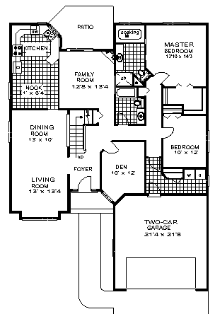 Ranch Level One of Plan 58857