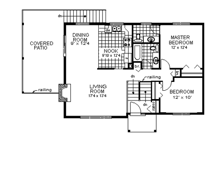 House Plan 58858 First Level Plan