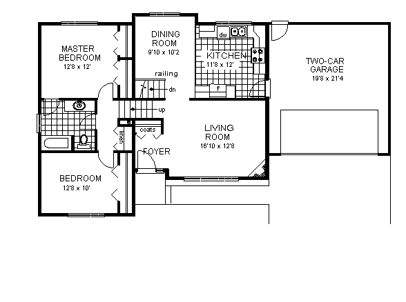 Ranch Level One of Plan 58860