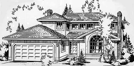 European Elevation of Plan 58869