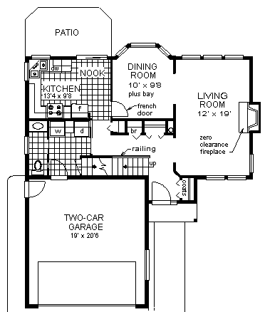 Contemporary Narrow Lot Level One of Plan 58870