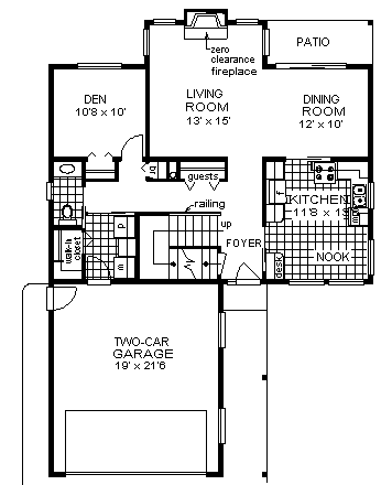 Contemporary Narrow Lot Level One of Plan 58871