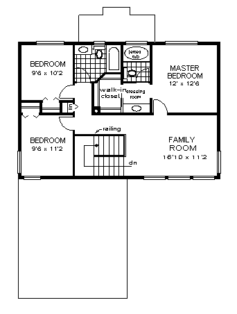 House Plan 58871 Second Level Plan