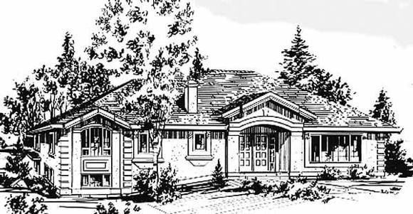 House Plan 58873 Elevation