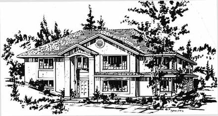 House Plan 58874 Elevation