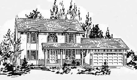 Colonial Elevation of Plan 58875