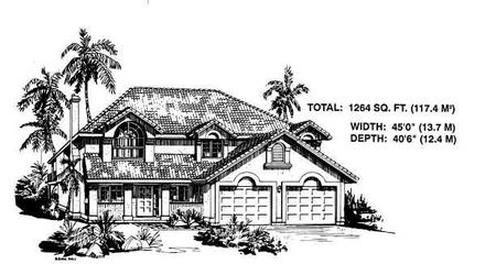 Mediterranean Elevation of Plan 58876