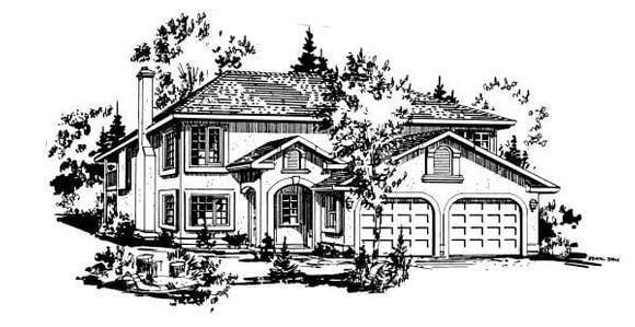 House Plan 58877 Elevation