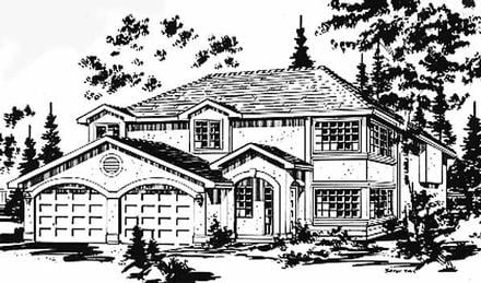 House Plan 58880 Elevation