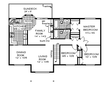 House Plan 58883 First Level Plan
