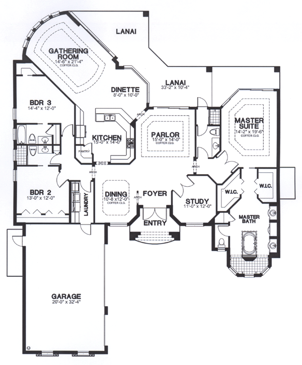 One-Story Level One of Plan 58900