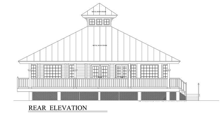 House Plan 58903 Rear Elevation