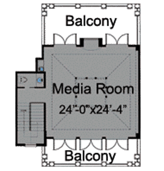 House Plan 58905 Second Level Plan