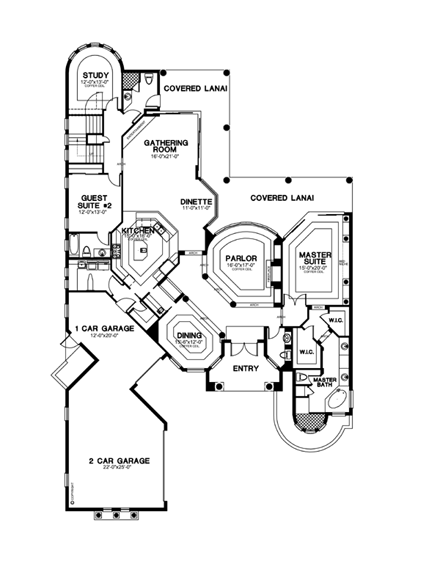 House Plan 58906 First Level Plan