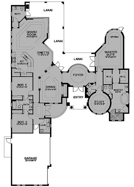 House Plan 58921 First Level Plan