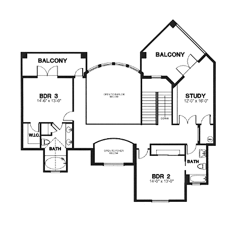 One-Story Traditional Level Two of Plan 58936