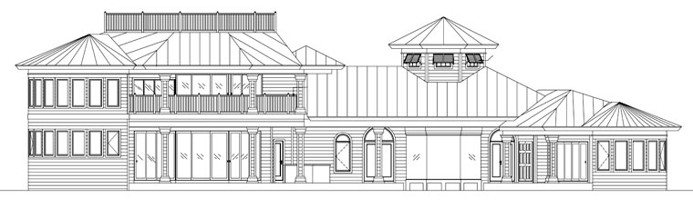 Florida Rear Elevation of Plan 58943