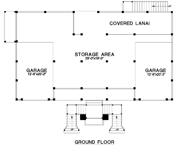 Florida One-Story Lower Level of Plan 58944