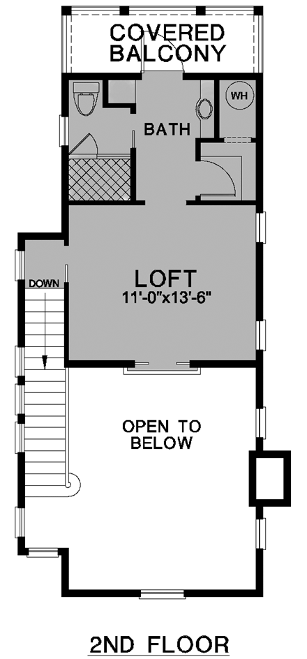 House Plan 58945 Second Level Plan