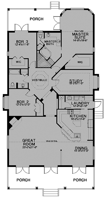 House Plan 58950 First Level Plan