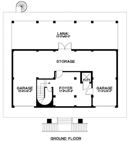 House Plan 58952 First Level Plan