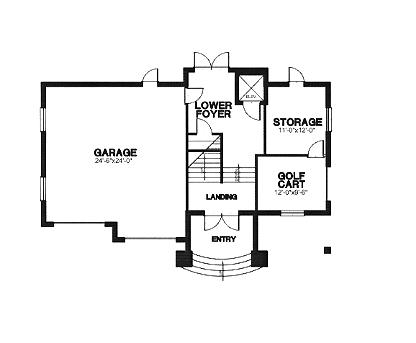 Florida One-Story Level One of Plan 58976