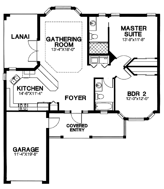House Plan 58979 Level One