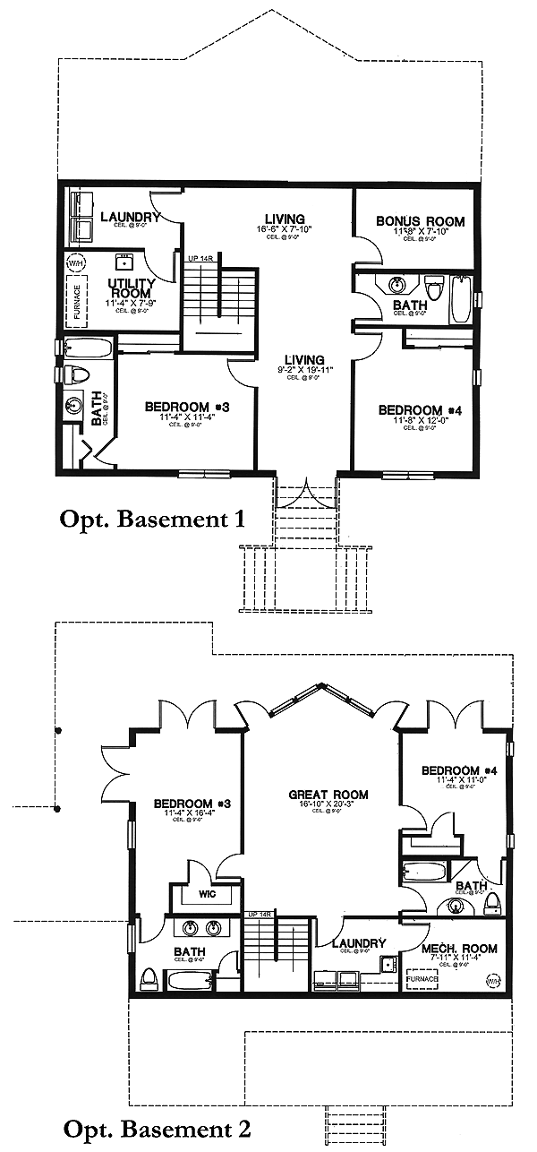 Contemporary Lower Level of Plan 58986