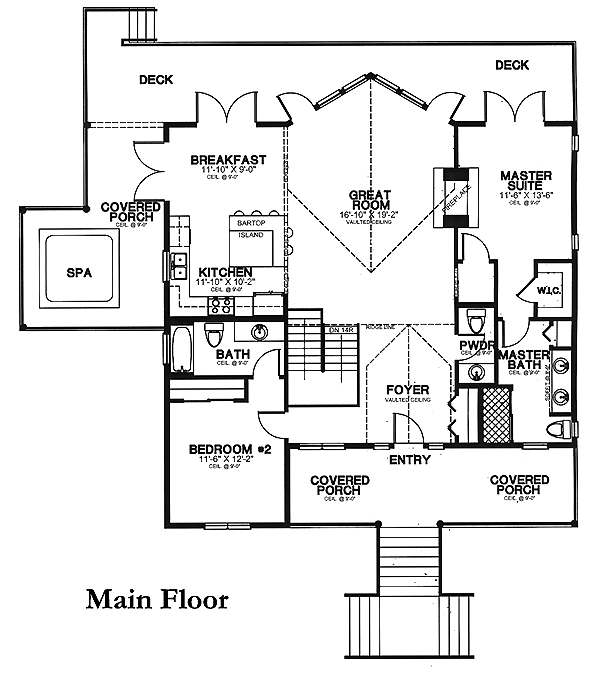 Contemporary Level One of Plan 58986