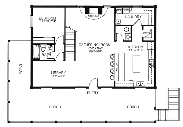 Contemporary Level One of Plan 58988