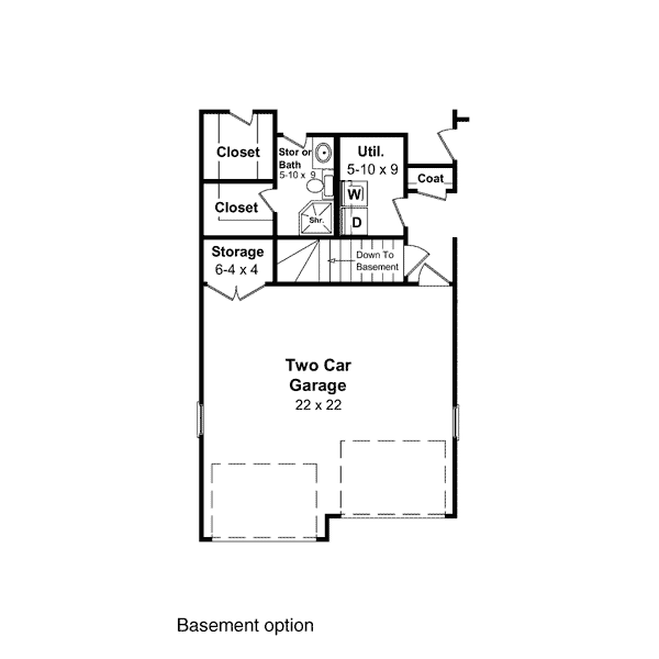 Cottage Ranch Traditional Level Two of Plan 59004