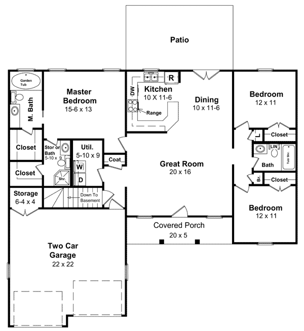 Country Ranch Traditional Level Three of Plan 59005