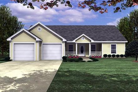 Country Ranch Traditional Elevation of Plan 59005