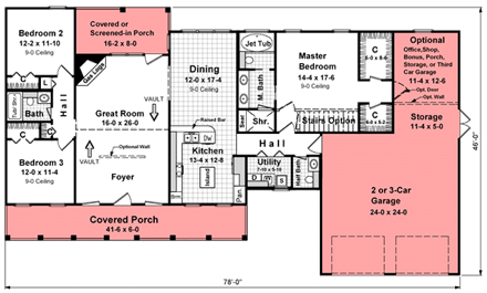 House Plan 59014 First Level Plan