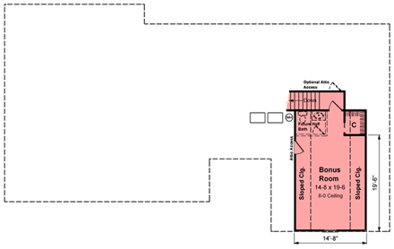 House Plan 59014 Second Level Plan