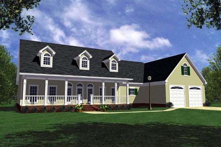 Country Farmhouse Ranch Elevation of Plan 59014