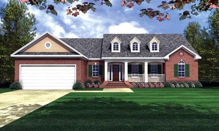 Country Ranch Traditional Elevation of Plan 59016