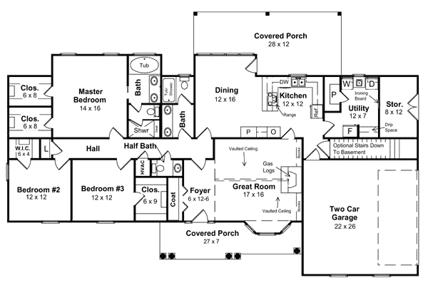House Plan 59020 Level One