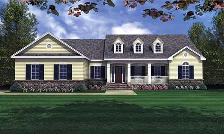 Country Traditional Elevation of Plan 59023