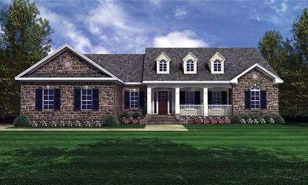Country Ranch Traditional Elevation of Plan 59024