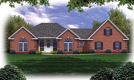 European French Country Ranch Traditional Elevation of Plan 59032