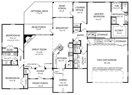 House Plan 59033 First Level Plan