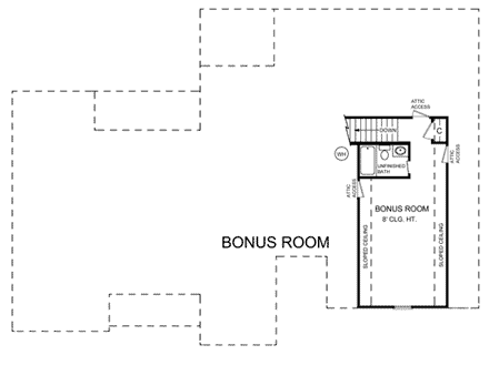 House Plan 59033 Second Level Plan