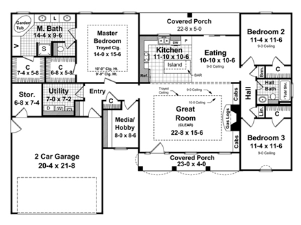 House Plan 59035 First Level Plan